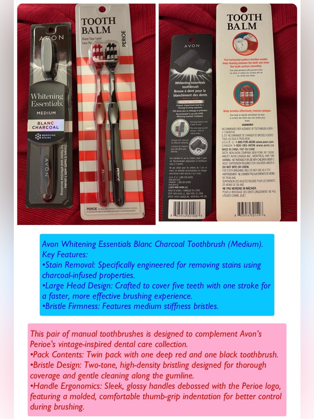 Sephora Red Mesh Pouch, with assorted beauty accessories from Avon & Trim. - Picture 8 of 11